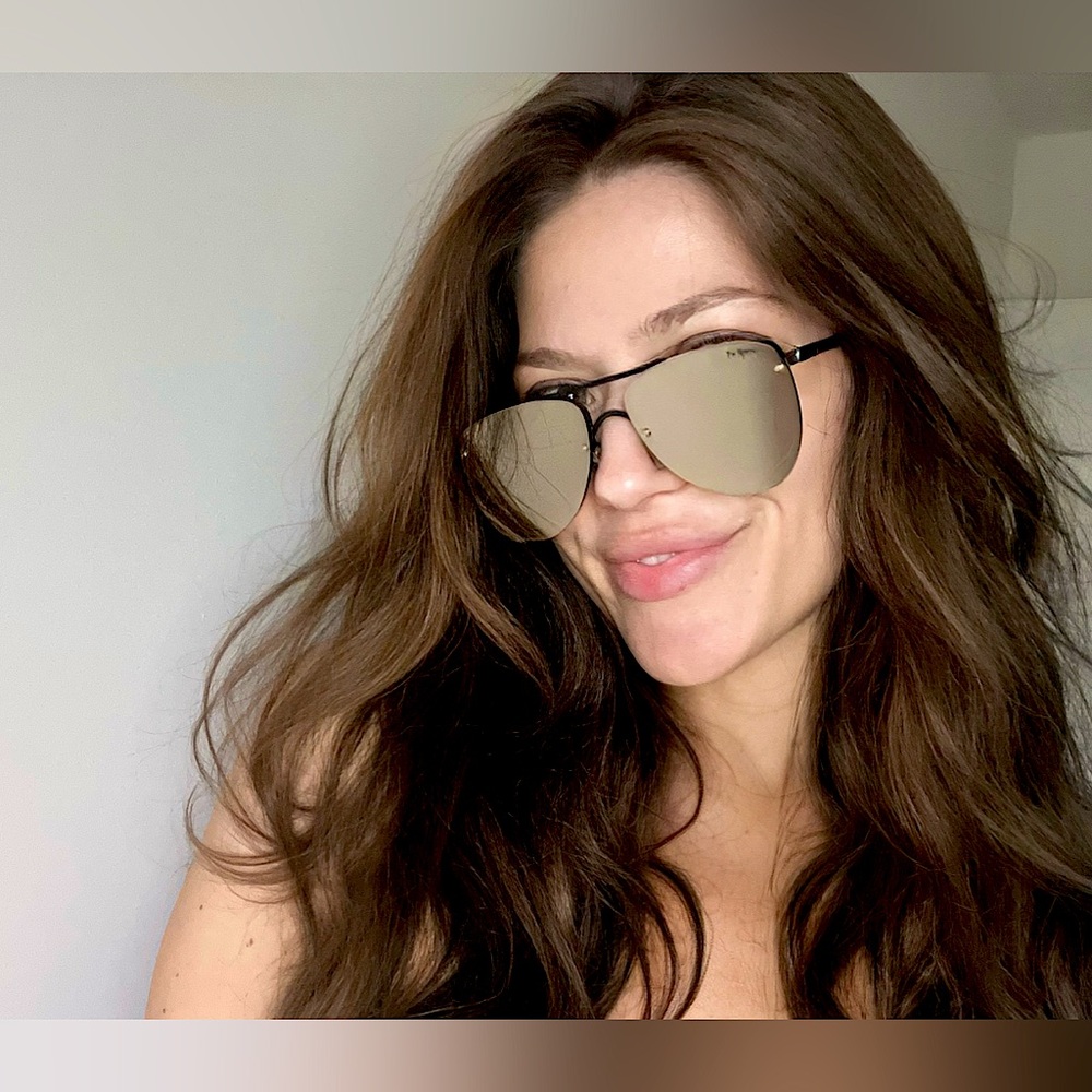 Le Specs The Prince Matte Black and Gold
Mirrored Sunglasses